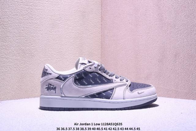 Travis Scott X Fragment Design X Jordan Air Jordan 1 Low Og Sp “斯图西联名 石墨灰” 多方联名合