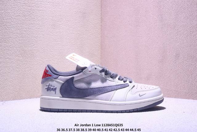 Travis Scott X Fragment Design X Jordan Air Jordan 1 Low Og Sp “斯图西联名 石墨灰” 多方联名合