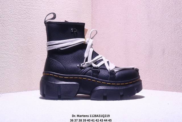 经典万年青款式，著名工鞋品牌-马汀博士Dr. Martens Sinclair 8 Eye Boots 辛克莱尔高帮1462系列可拆卸前拉链八孔工装厚底马丁靴“