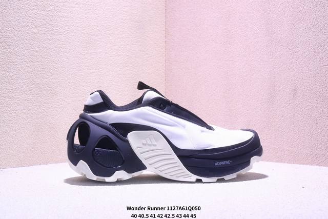 Adidas Wonder Runner 舒适简约 织物合成革耐磨透气 低帮跑步鞋 男女同款 Xm1127Q050