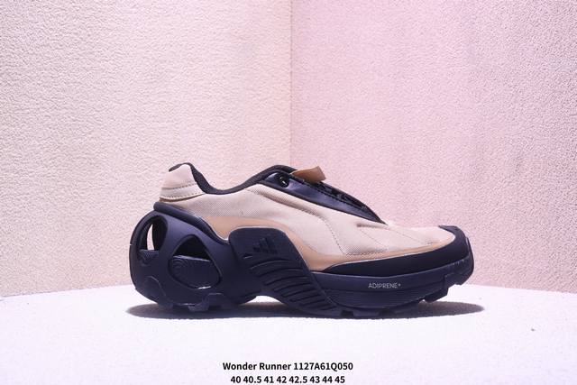 Adidas Wonder Runner 舒适简约 织物合成革耐磨透气 低帮跑步鞋 男女同款 Xm1127Q050