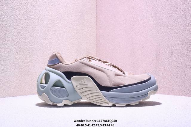Adidas Wonder Runner 舒适简约 织物合成革耐磨透气 低帮跑步鞋 男女同款 Xm1127Q050