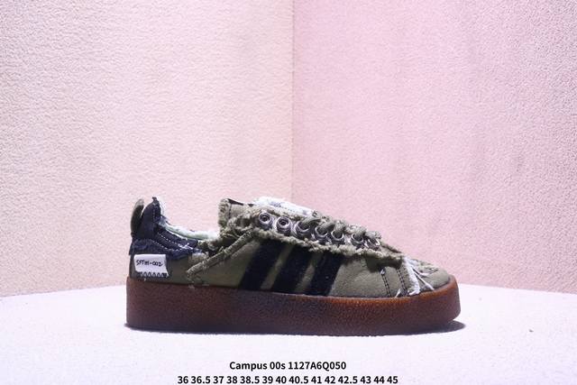 阿迪达斯 Adidas Originals Campus 00S 学院系列 面包风 经典复古低帮百搭休闲运动板鞋 货号：H03472 尺码：36-45半 Xm1
