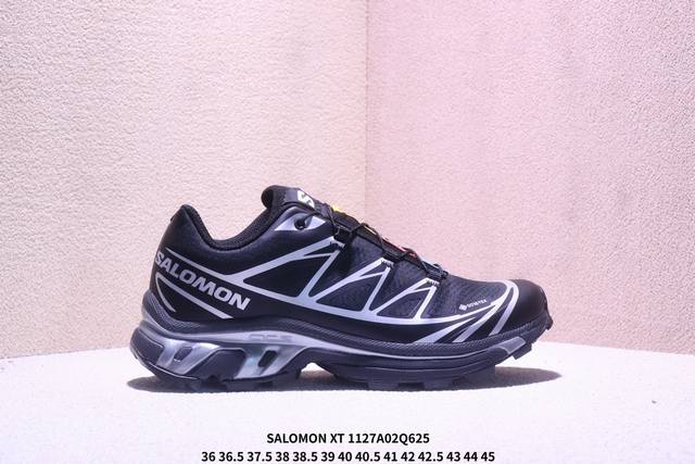 公司级Salomon萨洛蒙 Xt-Quest 探索者系列户外越野跑鞋 鞋面采用Sensifit贴合技术 全方位贴合包裹脚型 鞋跟部鞋底牵引设计 提供强大的抓地性
