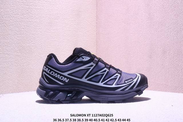 公司级Salomon萨洛蒙 Xt-Quest 探索者系列户外越野跑鞋 鞋面采用Sensifit贴合技术 全方位贴合包裹脚型 鞋跟部鞋底牵引设计 提供强大的抓地性
