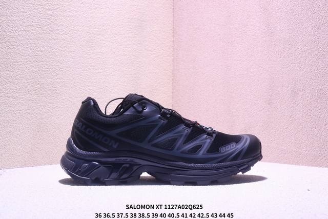 公司级Salomon萨洛蒙 Xt-Quest 探索者系列户外越野跑鞋 鞋面采用Sensifit贴合技术 全方位贴合包裹脚型 鞋跟部鞋底牵引设计 提供强大的抓地性