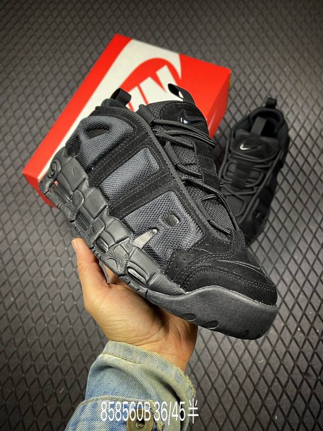 B 公司级Nike Air More Uptempo Gs Barely Green 耐克皮蓬初代系列经典高街百搭休闲运动文化篮球鞋美国队配色 以流行于街头的涂