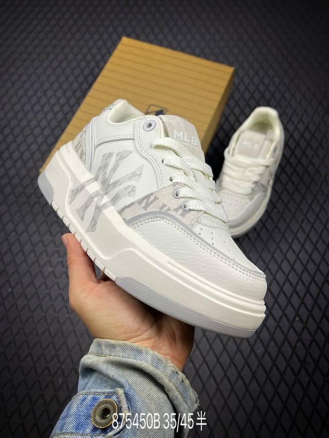 B 公司级Mlb Chunky Liner Denim 潮流百搭 厚底增高 牛仔舒适休闲鞋 防滑耐磨 低帮 老爹鞋 货号:3Asxmo5Gn 尺码:35 36