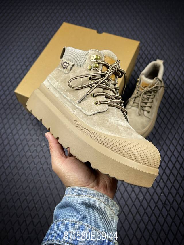 E 美国轻奢品牌 Ugg Tasman Weather Hybrid 塔斯曼混合系列户外中帮休闲马丁靴雪地靴Ugg秋冬新品 毛绒一体内里保暖锁热 秋冬必备 户外