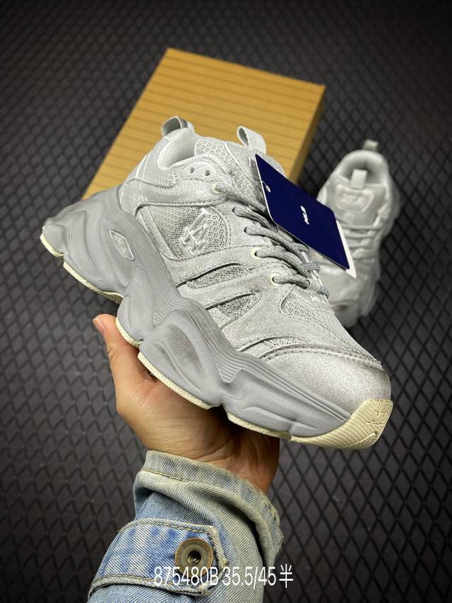 B Mlb Champ Chunky Vintage Nb百搭舒适休闲潮流运动厚底增高防滑耐磨 低帮 老爹鞋 货号: 3Ashcc35N Gp10 尺码:35.