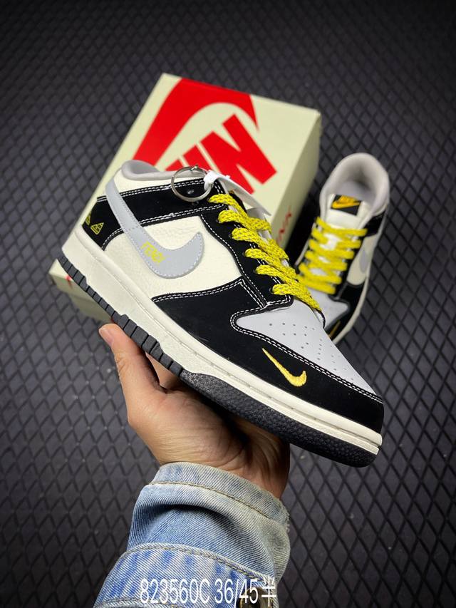 C 公司级Nk Dunk Low Retro ”Diy高端定制“ 斯图西印字米白蓝 低帮休闲运动板鞋 原装头层材料 用料绝不含糊 独家版型蒸餾加工帶來的是更好的