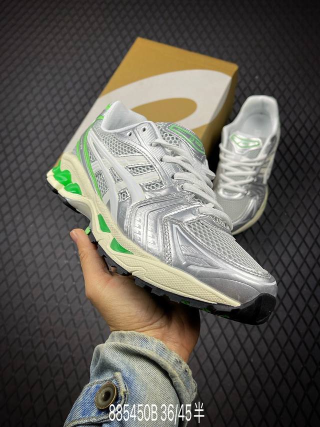 B Asics Gel-Kayano 14 亚瑟士运动休闲透气专业跑鞋 采用工程弹性双层再生针织密度鞋面材质 后跟3D可视Gel缓震乳胶物料 升级Ff Blas