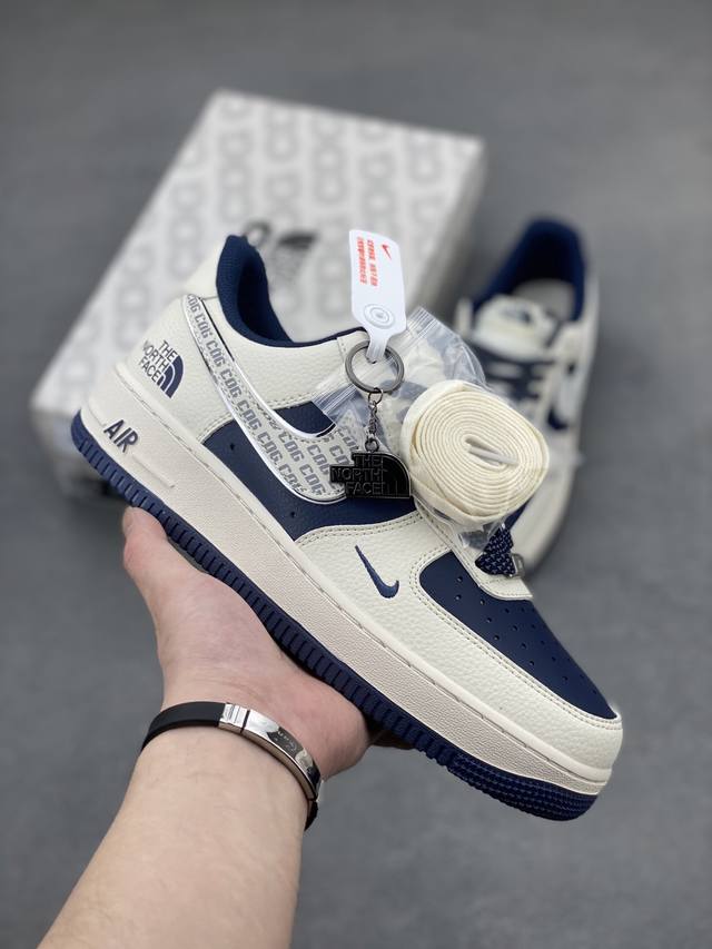 海外限量发售！公司级Nike Air Force 1 '07 Low “北面联名 Cdg深蓝”空军一号 低帮 运动鞋 休闲鞋 折边针车 工艺难度大 原楦头原纸板