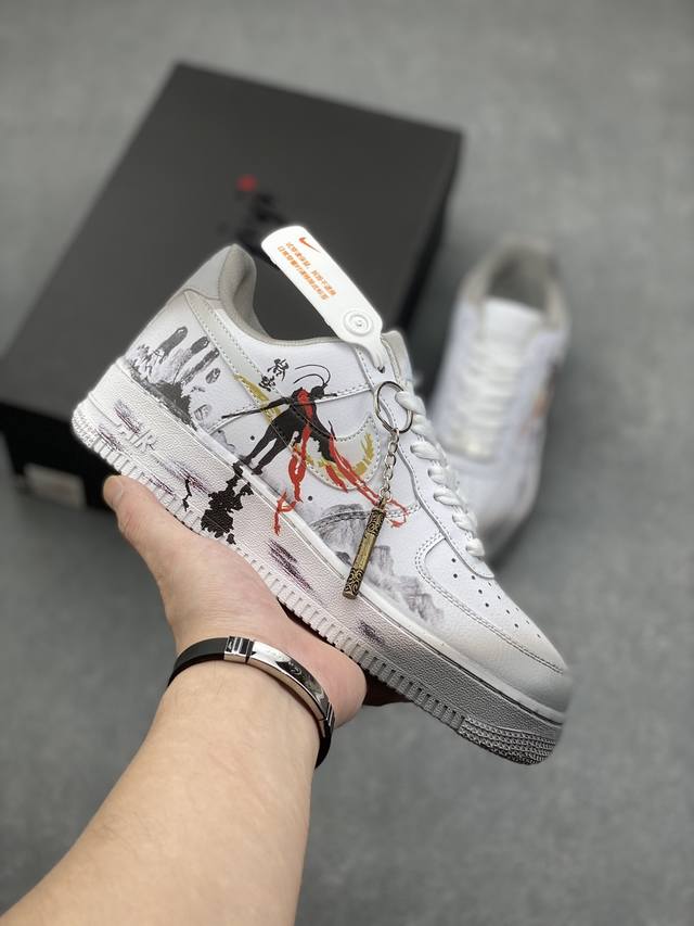 工厂p套现 福利特价 原本地 版本 官方爆款定制 二次元主题 Nike Air Force 1 Low’07 黑神话悟空 喷绘 礼盒装 空军一号绑带低帮休闲板鞋