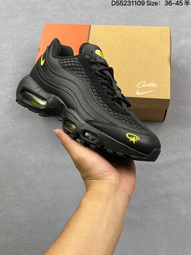 Corteiz X Nk Air Max 95 联名复古舒适气垫运动鞋 黑绿 Fb2709-300 经典重温 外单专供大厂出品 品质稳定 一百余色 终端操作 鞋