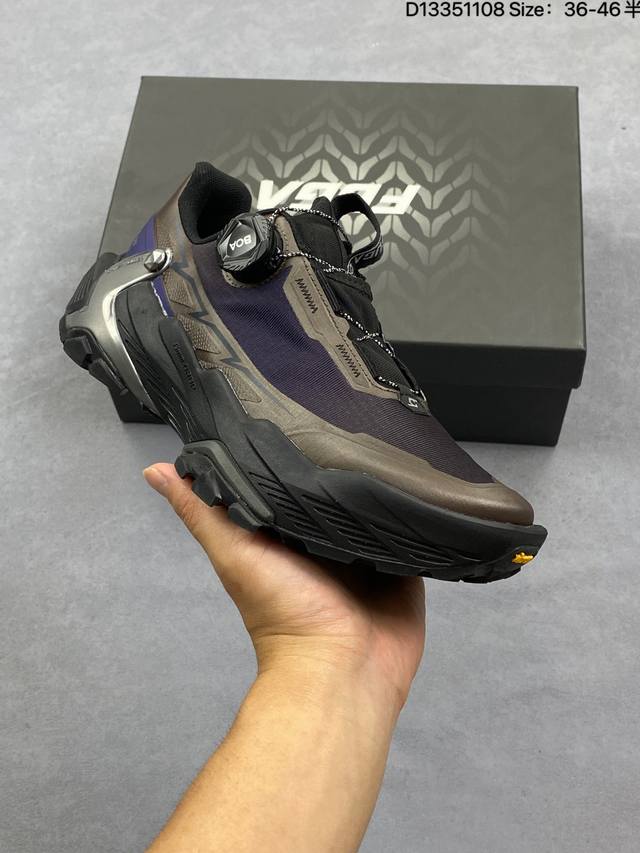 公司级凯乐石 Kailas Fuga Du Boa 大坡王轻越野徒步网布Tpu减震防滑透气支撑回弹 低帮 超强抓地力登山鞋 Boa适配系统 通过旋钮实现快速微调