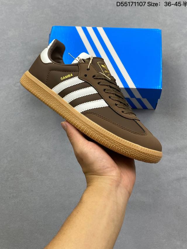 真标Adidas Originals Samba 阿迪达斯 桑巴舞系列绅士德训足球风百搭休闲运动板鞋 贷号:Ie6522 尺码:36 36.5 37 38 38