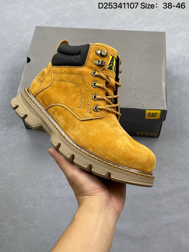 公司级：Cat 卡特 硬汉推土机品牌 Ss潮流爆款 户外休闲马丁靴系列广东大厂品质 明星同款 原盒原包装 给您完美的穿着体验，质量考究耐穿 高品质脚感一流！ 尺