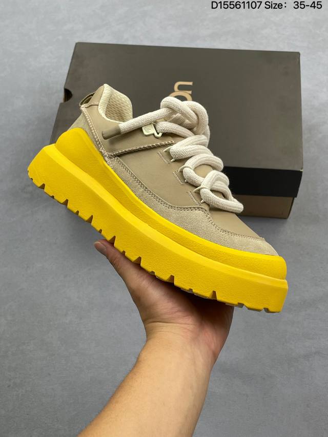 公司级 真标Ugg 复古男女低帮板鞋 潮流靴子 皮毛一体 厚底增高马丁靴 原单纽姆在原来的基础上加上复古拼色；经典回归，演绎着Z时代青年人生；行走的时尚风行标。