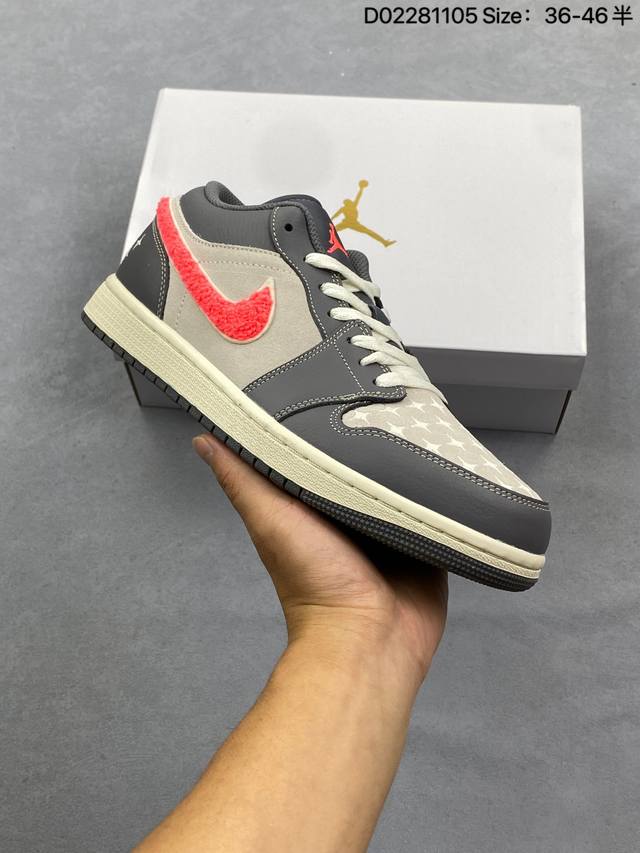 耐克 乔丹Air Jordan 1 Low Aj1 乔1 乔丹1代Aj1 低帮复古文化休闲运动篮球鞋。该鞋款从 1985 年元年款汲取设计灵感，焕新演绎简约经典