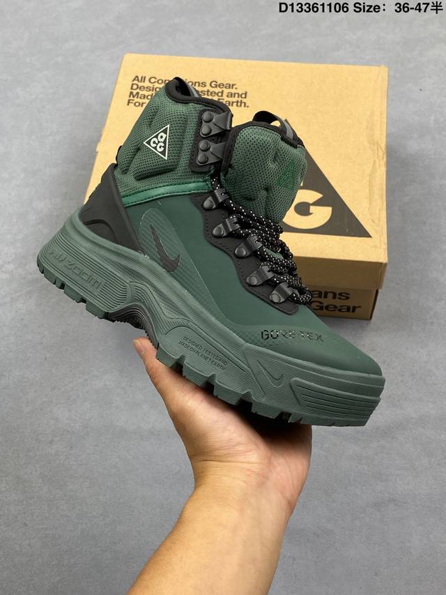 公司级Nike耐克Acg Gore-Tex男女户外耐磨运动鞋秋季透气徒步 这款鞋主打Gore-Tex科技，暴雨天等不良天气也能轻松应对，还配了Air Zoom气