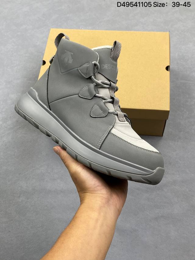 公司级Descente polestar Mid迪桑特运动休闲男女款耐磨缓震保暖雪地靴运动中帮 polestar Mid中帮雪地靴，采用超临界发泡缓震中底，软弹