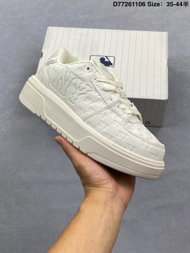 学院穿搭爆款,Korea韩国限定联乘波士顿红袜队Boston Red X Mlb Chunky Liner Basic Mid 学长鞋系列矮帮老爹风轻量增高厚底