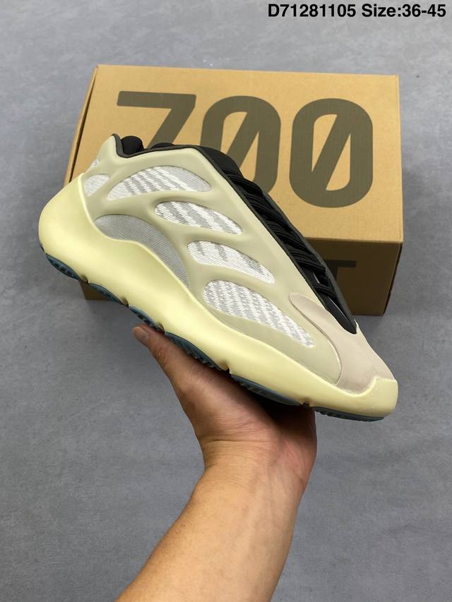阿迪达斯 侃爷Kanye West X Adidas Yeezy Boost Foam Runner 700 V3”Azael“椰子700 V3低帮复古休闲动运