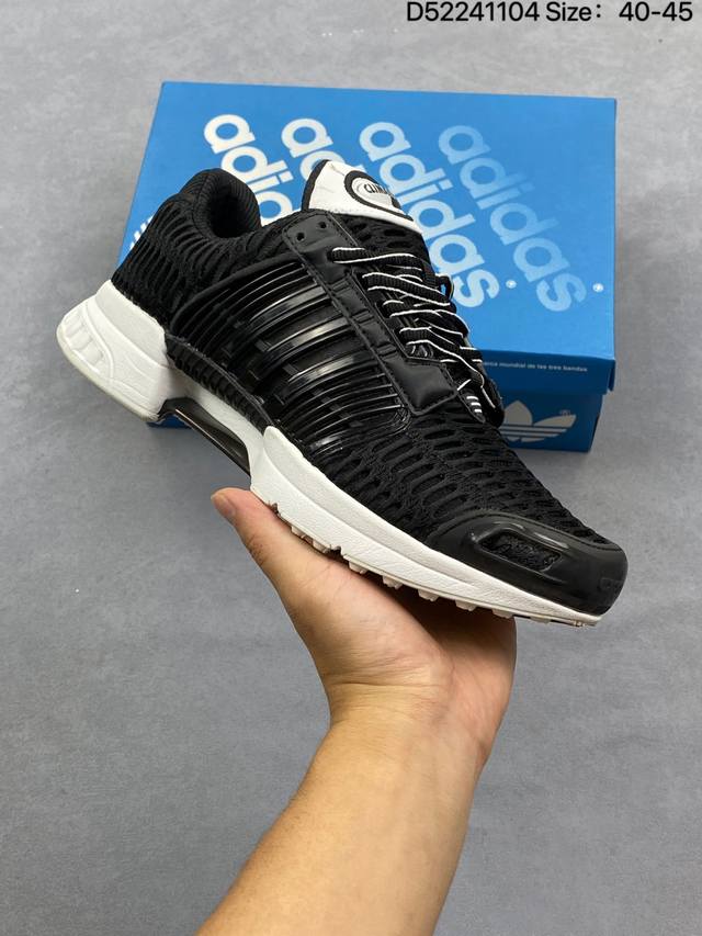 Adidas Climacool系列 阿迪达斯 织物 耐磨透气 低帮 公路跑步鞋 清风跑鞋凭借全方位透气设计 鞋面采用了网布加Tpu支撑骨架设计 兼顾透气性 包