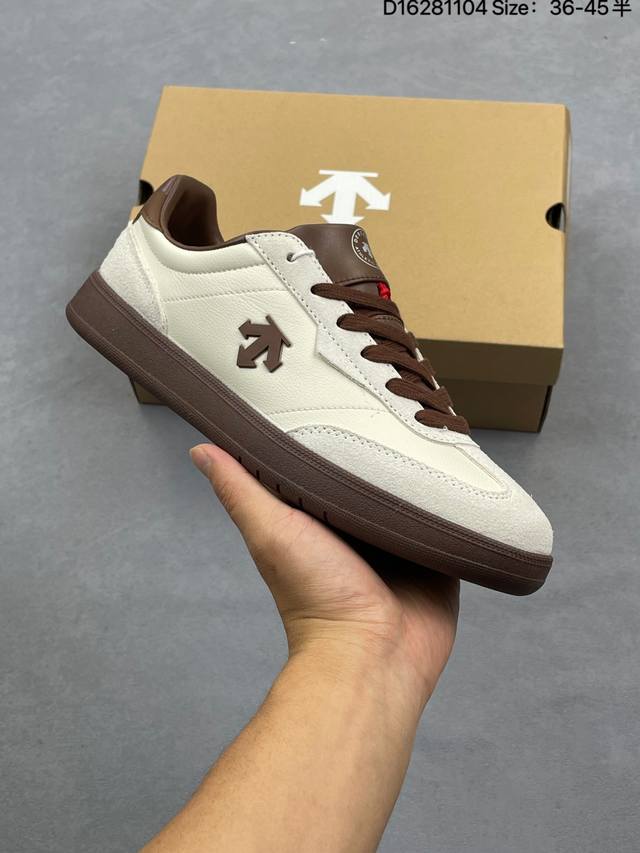 首发配色 全头层荔枝纹 Descente迪桑特 原鞋开发1.1 头层皮料 原鞋一致荔枝纹路 超厚皮质 货号：D5291Lsn53 尺码：36 36.5 37.5