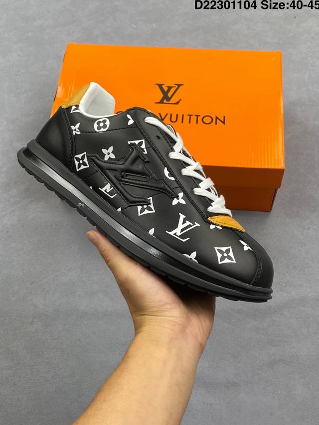 真标Louis Vuitton Trainer Sneaker Low 全新 Lv 路易威登 休闲运动文化百搭板鞋 ！ Id:D22301104 Size:40