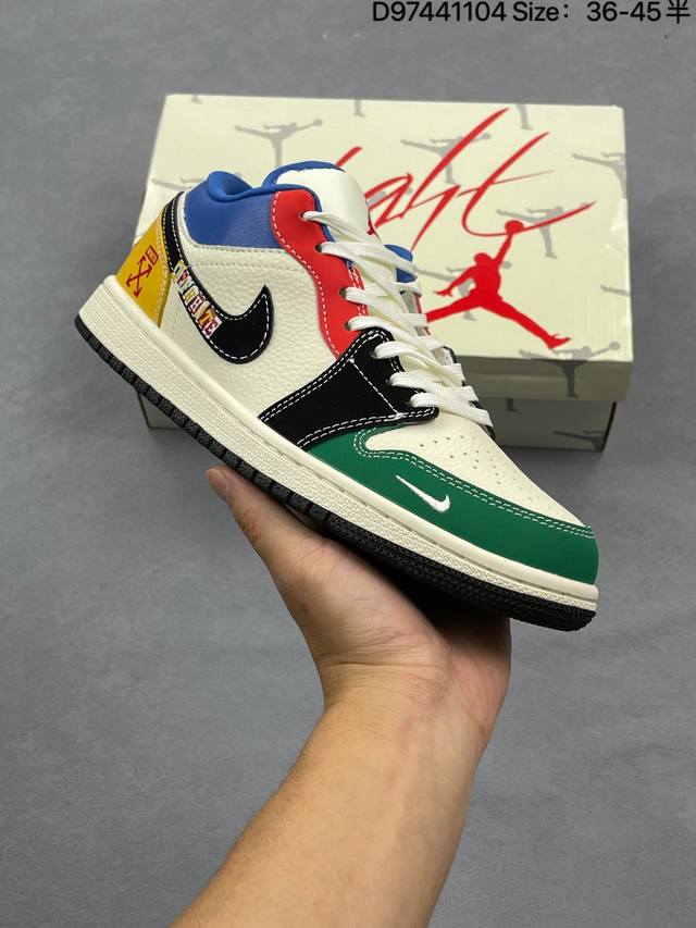 公司级Nike Air Jordan 1 X Travis Scott Aj1倒勾 乔一倒钩 ‘Diy’定制 耐克 低帮文化篮球鞋 完美品质出货 细节如图所示