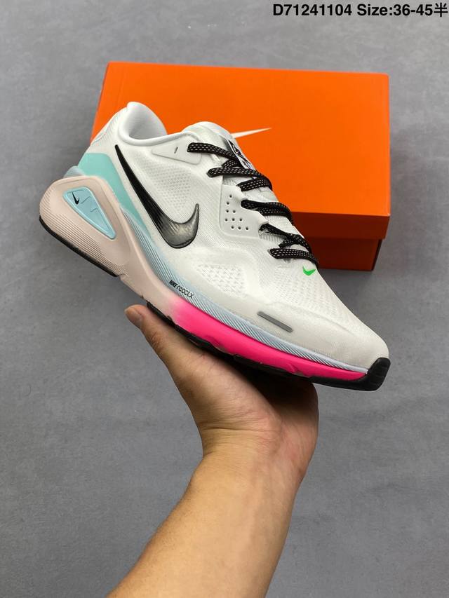 Nike 耐克 升级原楦原纸版数据开发，采用工程网眼织物面料鞋面材质，前掌Air Zoom气垫全新升级Cushlon 3.0泡绵科技轻盈舒适，外置耐磨防滑橡胶大