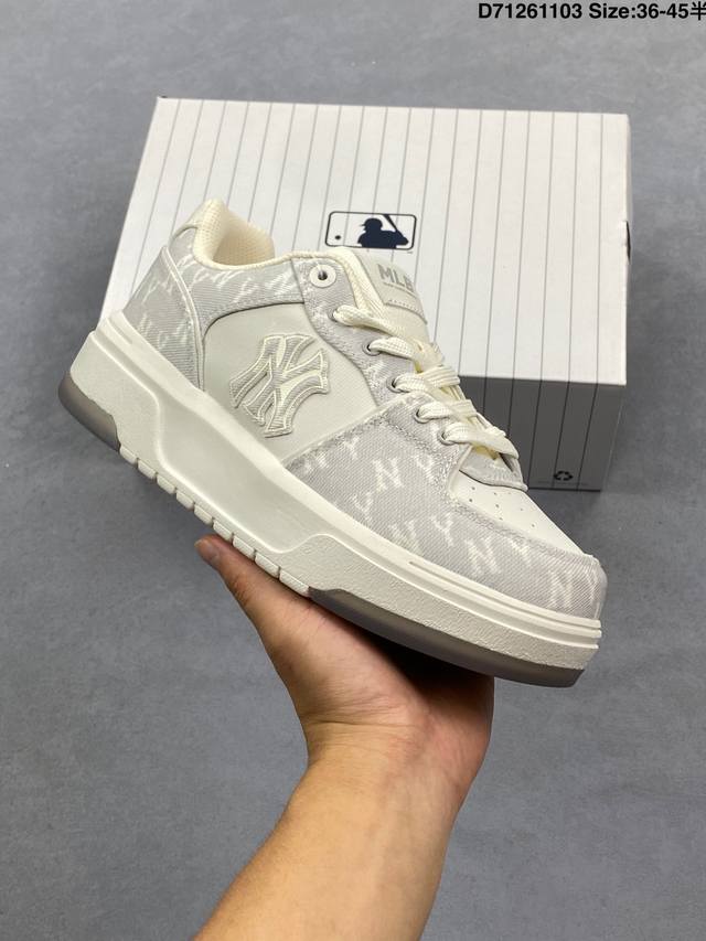 Mlb Chunky Liner Basic 人气单品学长鞋系列轻量增高厚底百搭休闲运动板鞋 男女轻便胶鞋 高级街头休閒品牌鞋。Mlb Chunky Liner