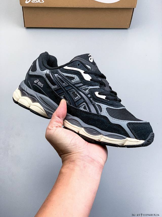 Asics 亚瑟士Gel-Nyc 2055透气网眼鞋面配合部分合成革材质 采用全新Ahar+橡胶材质 更加耐磨 1119481X26