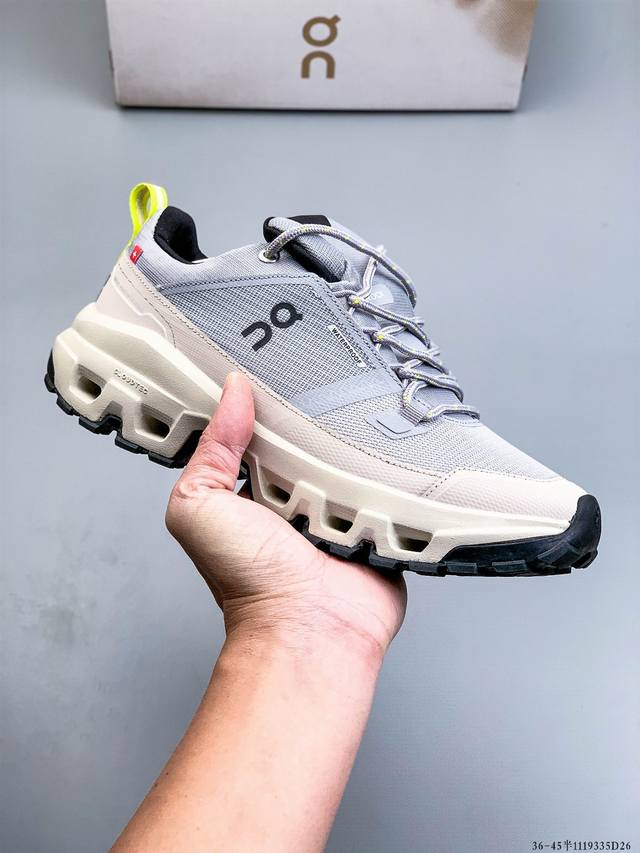 On 昂跑 Cloudwander防水徒步鞋缓震运动休闲鞋 Cloud 系列的舒适感、Cloudventure 的灵活性、以及 Cloudrock 的抓地力，几