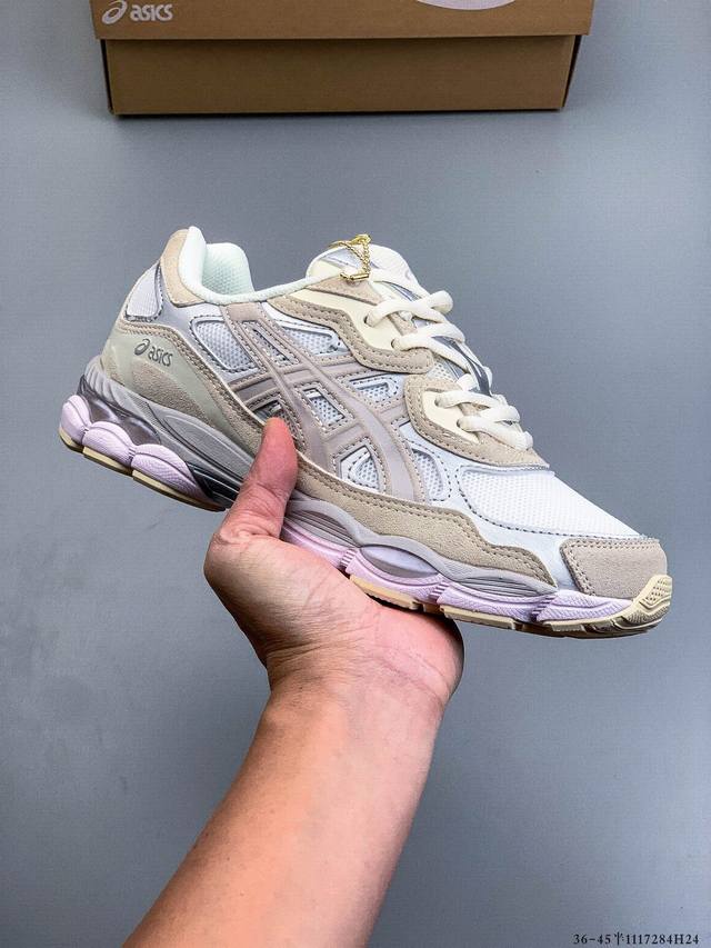 Asics 亚瑟士Gel-Nyc 2055透气网眼鞋面配合部分合成革材质 采用全新Ahar+橡胶材质 更加耐磨 1117284H24