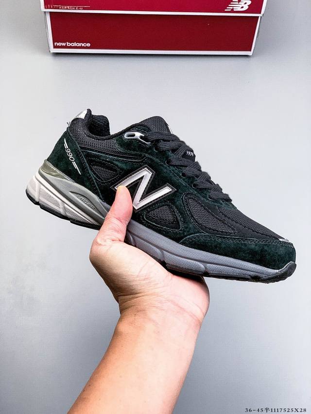 New Balance M990V4新百伦 美产高端系列 纯正美产血统复古运动跑步鞋自1982年问世的元祖级老爹鞋990系列，历来是Nb精湛手工艺的象征全新释出