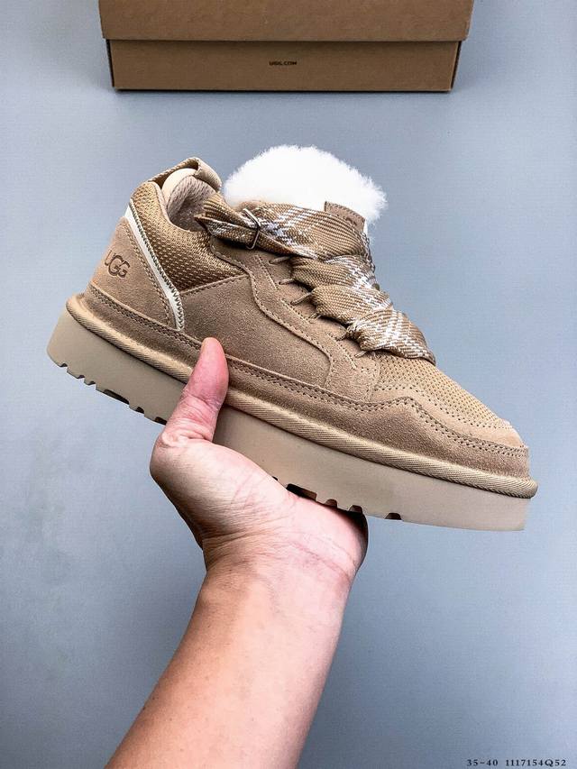 Ugg Classic Uitra Mini 梅尔双色拼接鞋带低帮休闲鞋 #全鞋采用Zp同厂 隆丰A级澳洲进口羊皮毛一体 品牌代工厂p生产线 完全遵循Zp工艺流