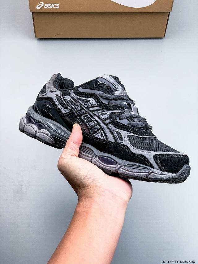Asics 亚瑟士Gel-Nyc 2055透气网眼鞋面配合部分合成革材质 采用全新Ahar+橡胶材质 更加耐磨 1116525X26