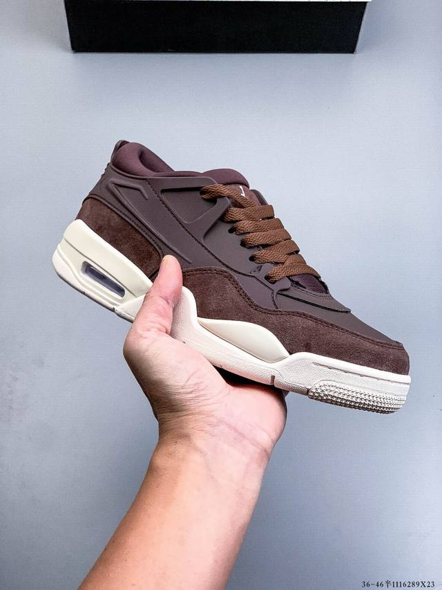 公司级！Air Jordan Aj4 Rm 重制版低帮复古篮球鞋 实拍首发 采用了低帮的设计 并保留了众多Aj4的经典元素 鞋身以皮革 麂皮材质拼接打造 Aj4