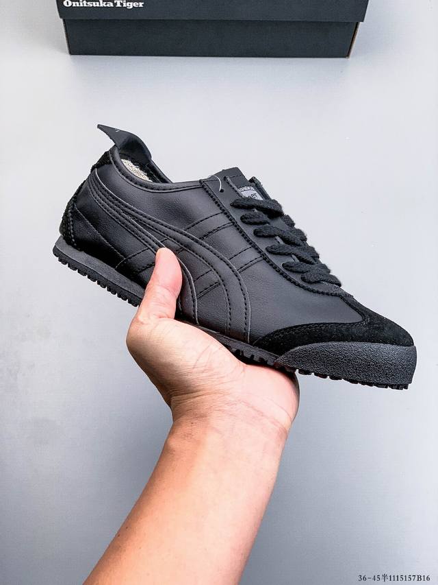 Asics 亚瑟士 Onitsuka Tiger 鬼冢虎 阿斯克斯 皮面原装四联吊牌 中底纸板钢印 日系轻便运动休闲鞋 1115157B16