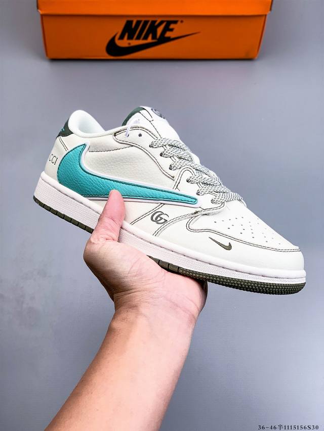 公司级头层！耐克Nike Air Jordan 1 Low Aj1 乔1 低帮潮流运动休闲板鞋。Aj1 低帮拼接 完美版型真头层牛皮# 内置缓震气垫 原鞋开模