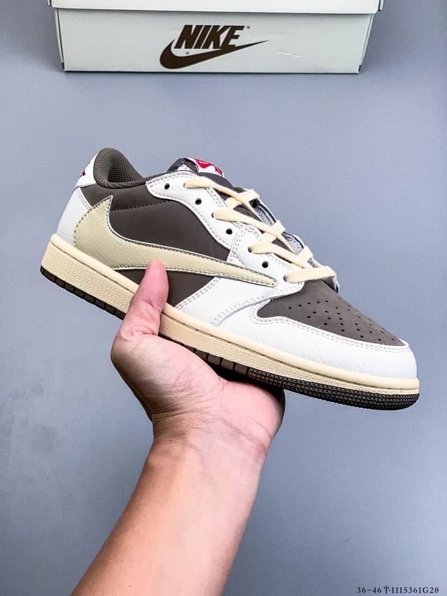 耐克Nike Air Jordan 1 Low Aj1乔1 低帮潮流缓运动休闲板鞋。Aj1 低帮拼接 完美版型真头层牛皮# 内置缓震气垫 原鞋开模 拒绝公底 购