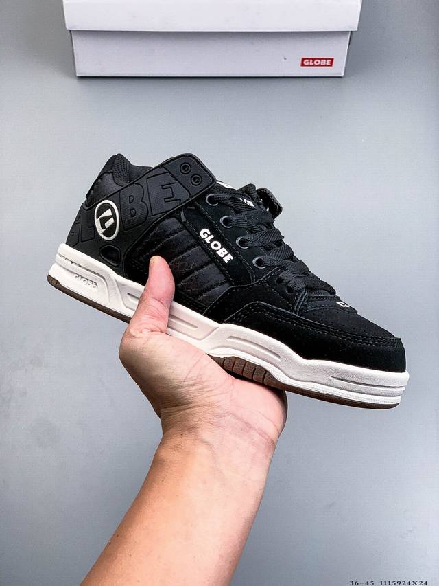 经典Globe Fusion滑板鞋 厚鞋舌面包鞋 耐磨大底 1115924X24