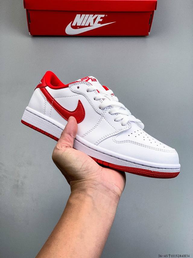 公司级头层！耐克Nike Air Jordan 1 Low Aj1 乔1 低帮潮流运动休闲板鞋。Aj1 低帮拼接 完美版型真头层牛皮# 内置缓震气垫 原鞋开模