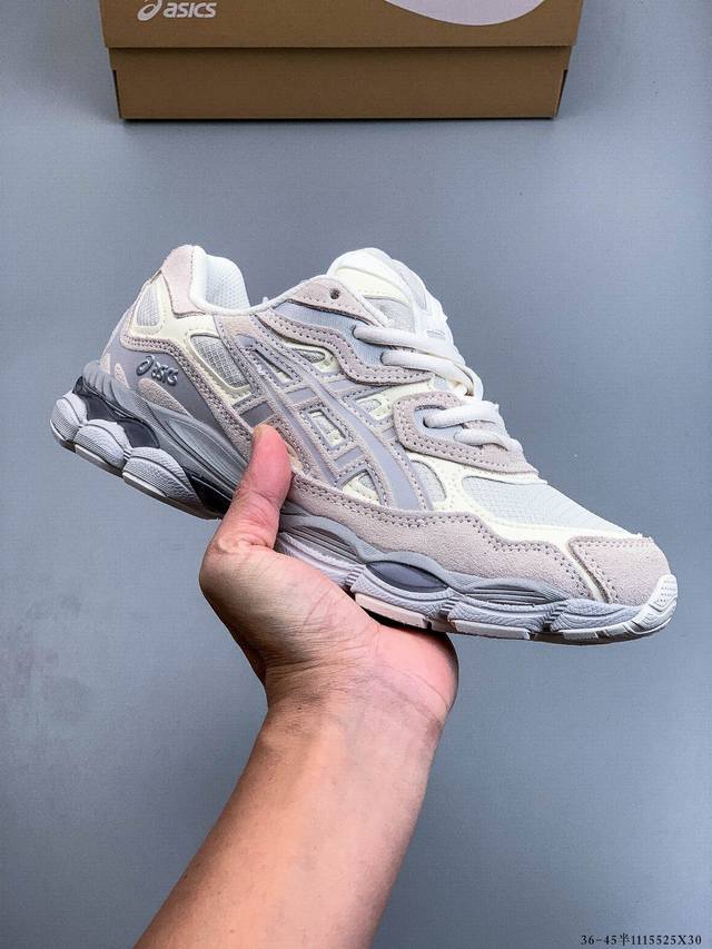 Asics 亚瑟士Gel-Nyc 2055透气网眼鞋面配合部分合成革材质 采用全新Ahar+橡胶材质 更加耐磨 1115525X30