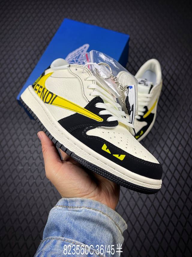 C Nike Air Jordan 1 Low 定制配色 斯图西联名 定制Aj联名-高端定制 低帮复古文化板鞋 #定制鞋盒 大厂纯原品质出货 超高清洁度 皮料切