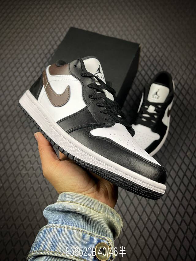 B Air Jordan 1 Low Aj1 乔1黑巧色 低帮文化休闲板鞋 #市售最高品质 原鞋开发 大厂代工流水线打造 公司货既视感 细节随意对比 货号：Io