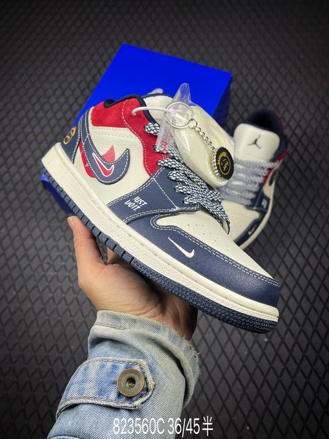 C 公司级Nike Air Jordan 1 Low 定制配色 定制Aj联名-高端定制 低帮复古文化板鞋 #定制鞋盒 大厂纯原品质出货 超高清洁度 皮料切割干净